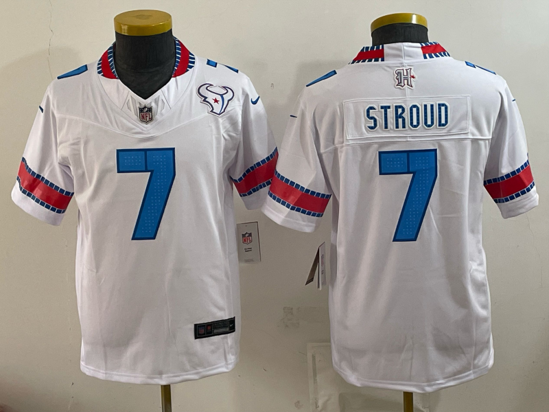 Youth Houston Texans #7 Stroud white 2026 Nike NFL Jersey 0924002->youth nfl jersey->Youth Jersey